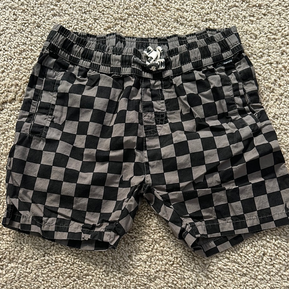 Munster Black and Gray Checkered Shorts